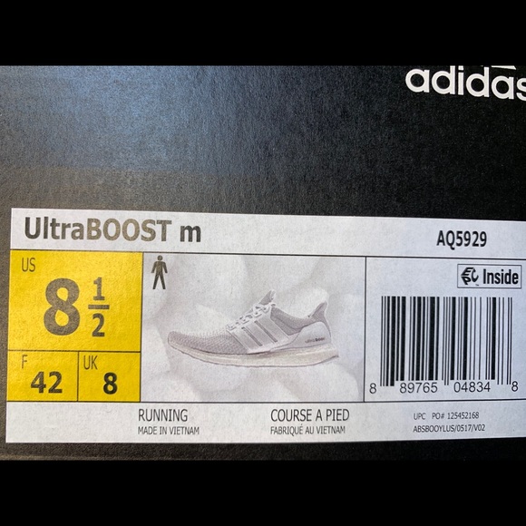 Adidas UltraBoost 2.0 Triple White AQ5929 - Picture 3 of 3